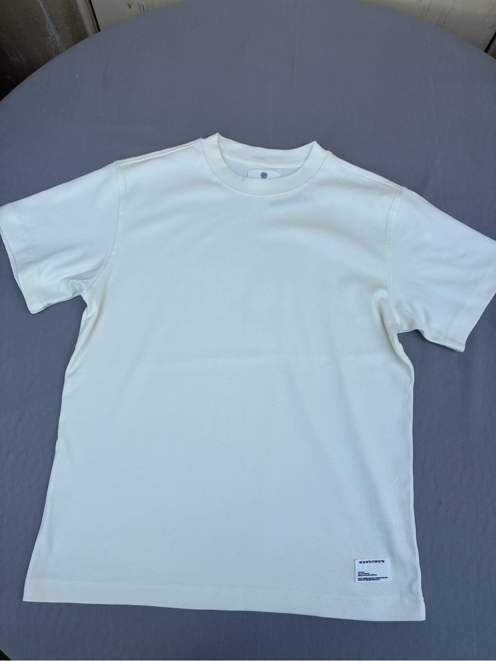 & Other Stories Men's Short Sleeve Crew Tee in Off-White Cream